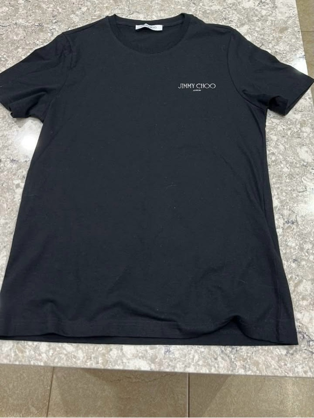 Jimmy Choo Black Short-Sleeve Logo Tee